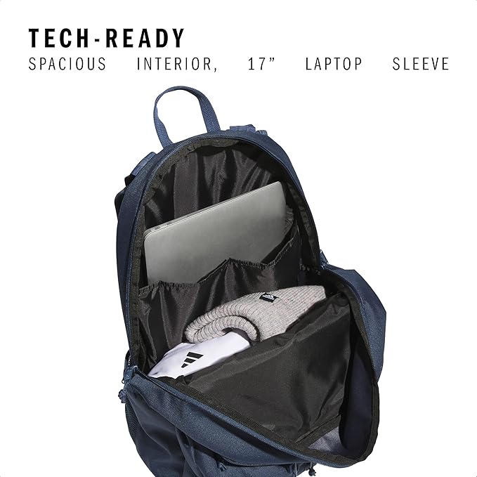 adidas Prime Backpack for Work, Travel Bag for Women and Men with Padded Compartment for Laptop