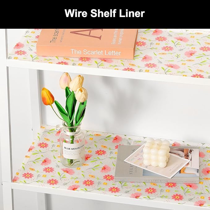 Cooyes Shelf Liner – Premium Non-Adhesive Cabinet & Drawer Liner for Kitchen – Waterproof Shelf Paper with Modern Pattern – Durable EVA Cabinet Mat – Easy to Cut （12" W x 120" L）
