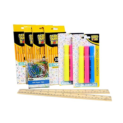 Mega Back to School Bundle | 1 Box - 474 Pieces per Box | School Supply Boxes - Back to School Essentials | Includes All of Your Back to School Needs for Students & Teachers