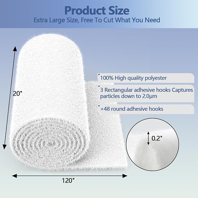 Air Vent Filter White, Electrostatic Vent Filter Material