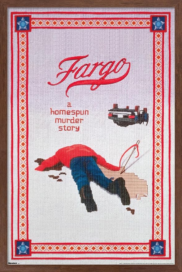 Fargo (1996) - One Sheet Wall Poster, 34L" x 22.4W", Mahogany Framed Version