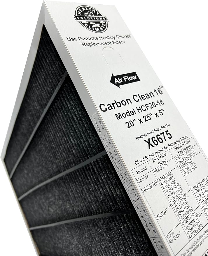 Lennox Healthy Climate Lennox X6675 20x25x5 Healthy Climate Carbon-Clean MERV