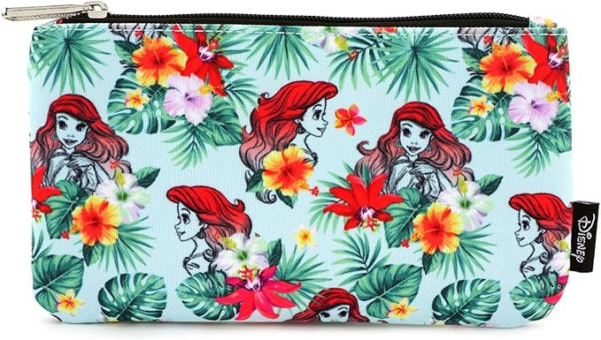 Loungefly Ariel Floral Leaves AOP Pencil Case