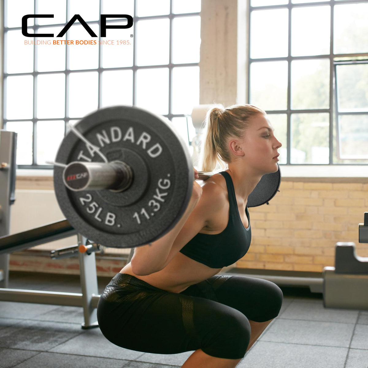CAP Barbell 2-Inch Olympic Grip Plate, 45-Pounds