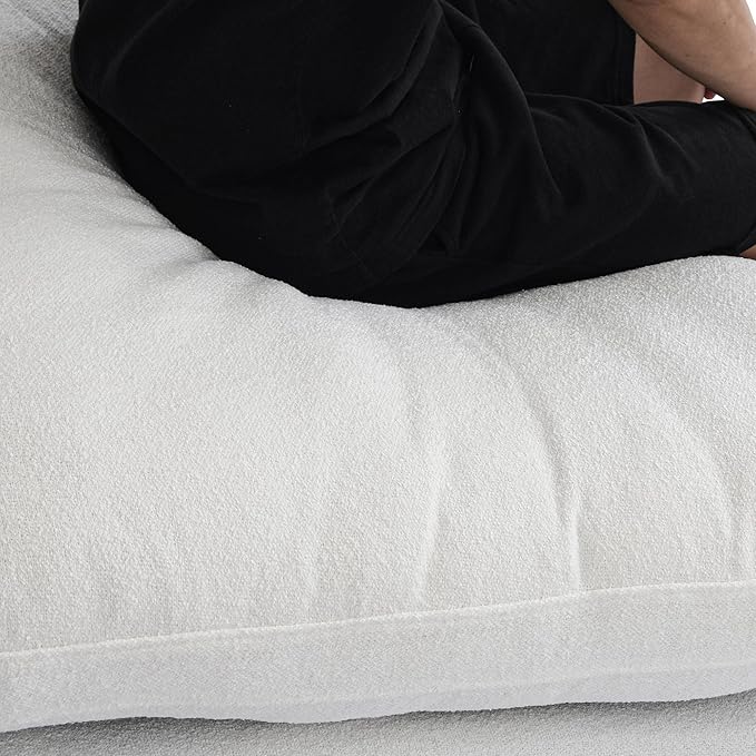 Cloud Modular Sectional Sofa Couch,80.3" Convertible Couches Loveseat for Living Room,Minimalist Deep Sofa Couches,Sofa Covers Washable&Replaceable，White