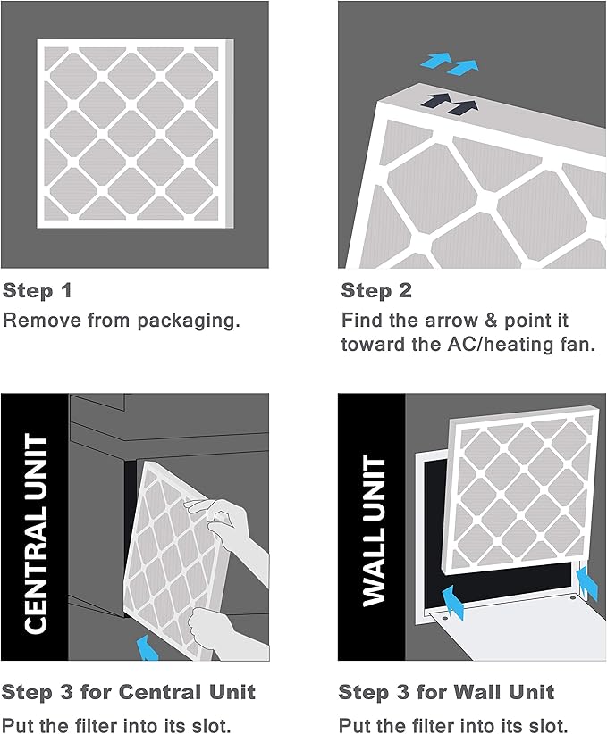 Aerostar 12x20x2 MERV 8, Pleated Air Filter, Box of 6, Made in the USA