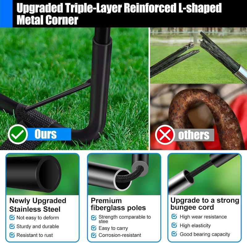 Kids Soccer Goals for Backyard Set - 2 Pack of Portable Pop Up Soccer Nets with Ball,Cones,Complete Training Equipment Kit for Toddler,Youth,Kids Age 3-14,Outdoor Sports Game