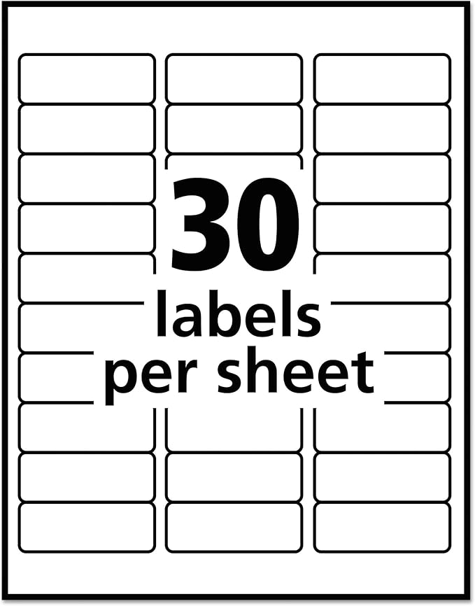Avery Multipurpose Labels, Removable, Assorted Neon, 1 x 2.625 Inches, (6479) (Pack of 1800)