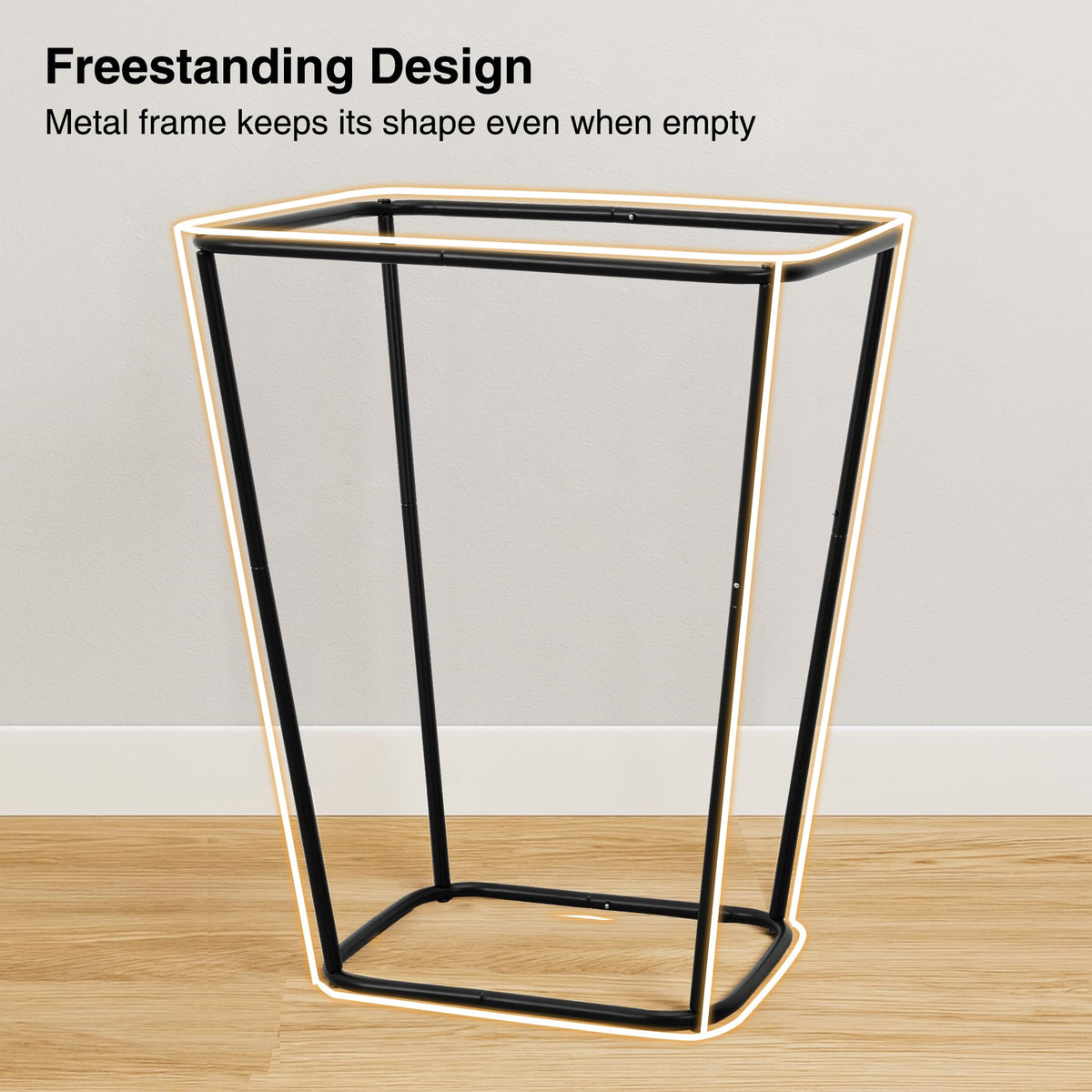 STO STO 75L Laundry Hamper, Space Saving Freestanding Clothes Basket with Iron Frame, Dirty Clothes Storage Bin with Removable Washable Liner for Bedroom, Bathroom, Dorm, Closet, Apartment, Beige