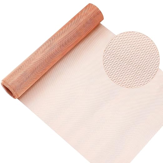 Therwen 18 Inch x 35 ft Copper Mesh Screen 99.9% Pure Copper 40 Mesh Roll Wire