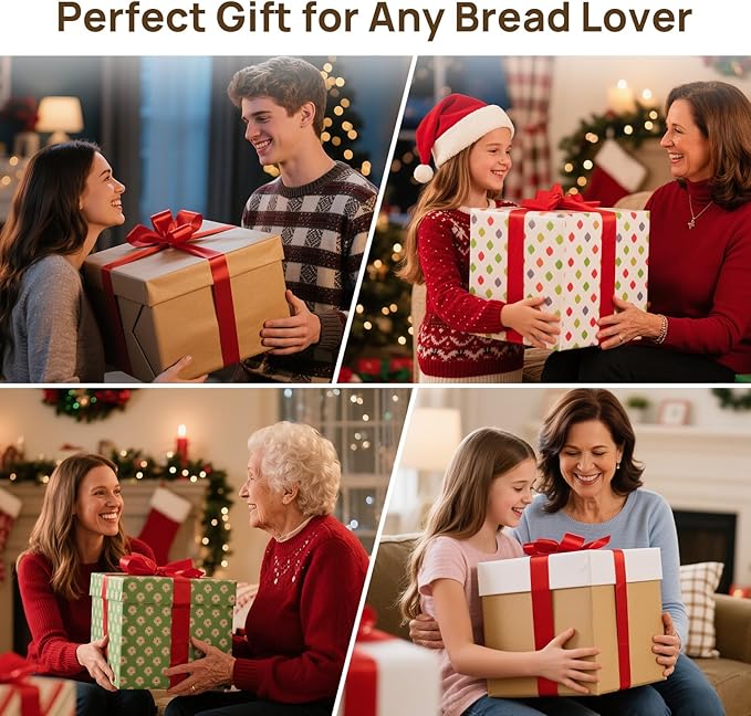Sourdough Starter Kit 5 Banneton Round & Oval, Consciot Cotton Rope Bread Proofing Basket Set, Sourdough Bread Baking Supplies, Bread Baskets With Liners & Covers, Gift for Bakers Women Kids Family