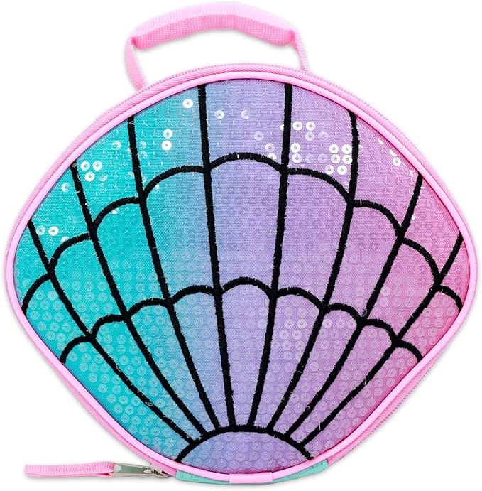 Disney The Little Mermaid Backpack and Lunch Box - Bundle with 16" Ariel Backpack, Lunch Bag, Pencil Holder, Water Bottle, Stickers, More | Little Mermaid School Bag for Girls Set