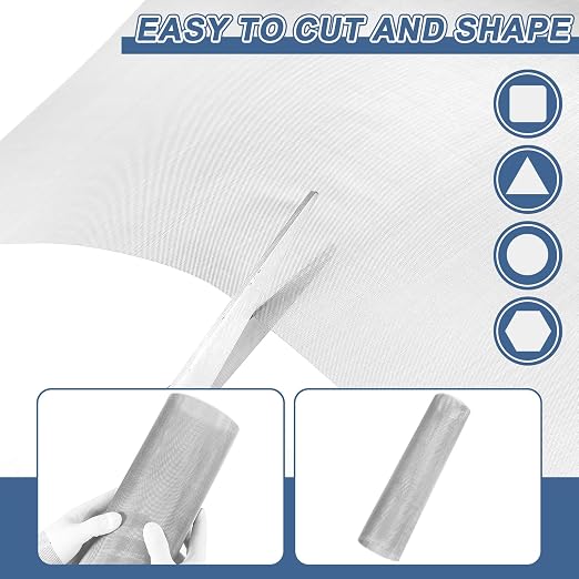 uxcell 2Pcs 150 Mesh 39" x 10" Woven Wire Mesh, 316 Stainless Steel Air Vent