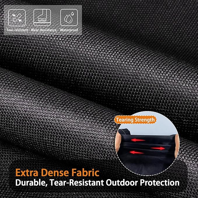 Kinetrail Grill Cover, Universal 58" BBQ Grill Cover for Outdoor Grill, Waterproof, Weather Resistant, Fade Resistant Gas Grill Cover with Adjustable Double Straps for Weber, Char-broil, Nexgrill, etc