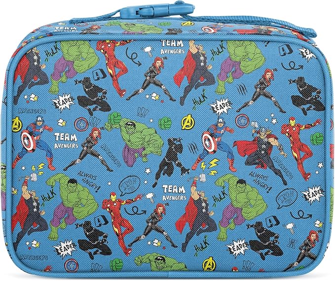 Simple Modern Marvel Avengers Kids Lunch Box for School | Reusable Insulated Lunch Bag for Toddler, Girl, and Boy | Meal Container with Exterior & Interior Pocket | Hadley Collection | Avengers Heroes