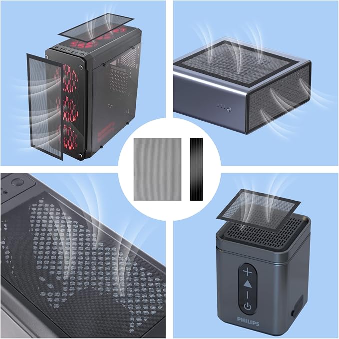 400x300mm DIY PC Case Dust Mesh Filter, PVC Dustproof Mesh Filter Cover