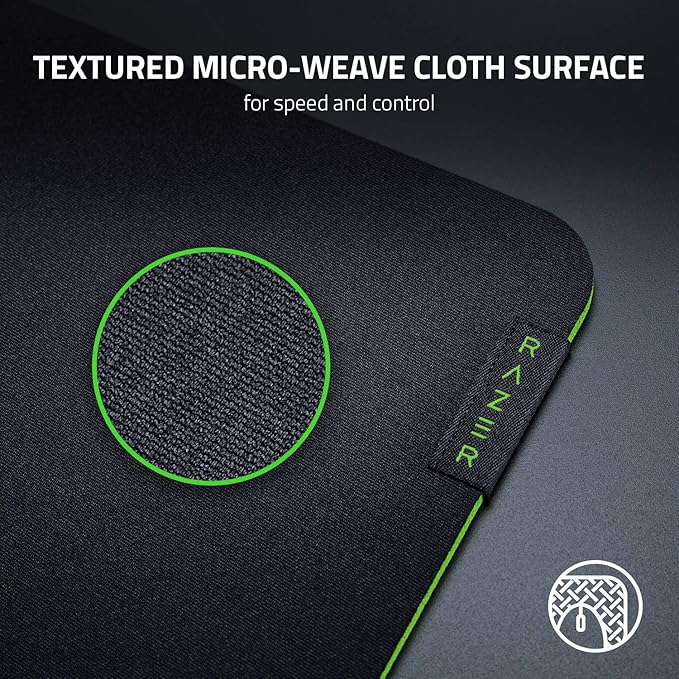 Razer Gigantus V2 Cloth Gaming Mouse Pad (Medium): Thick, High-Density Foam - Non-Slip Base - Classic Black