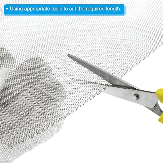 PATIKIL 40"L x 10"W Woven Wire Mesh, 26 Mesh 304 Stainless Steel Air Vent
