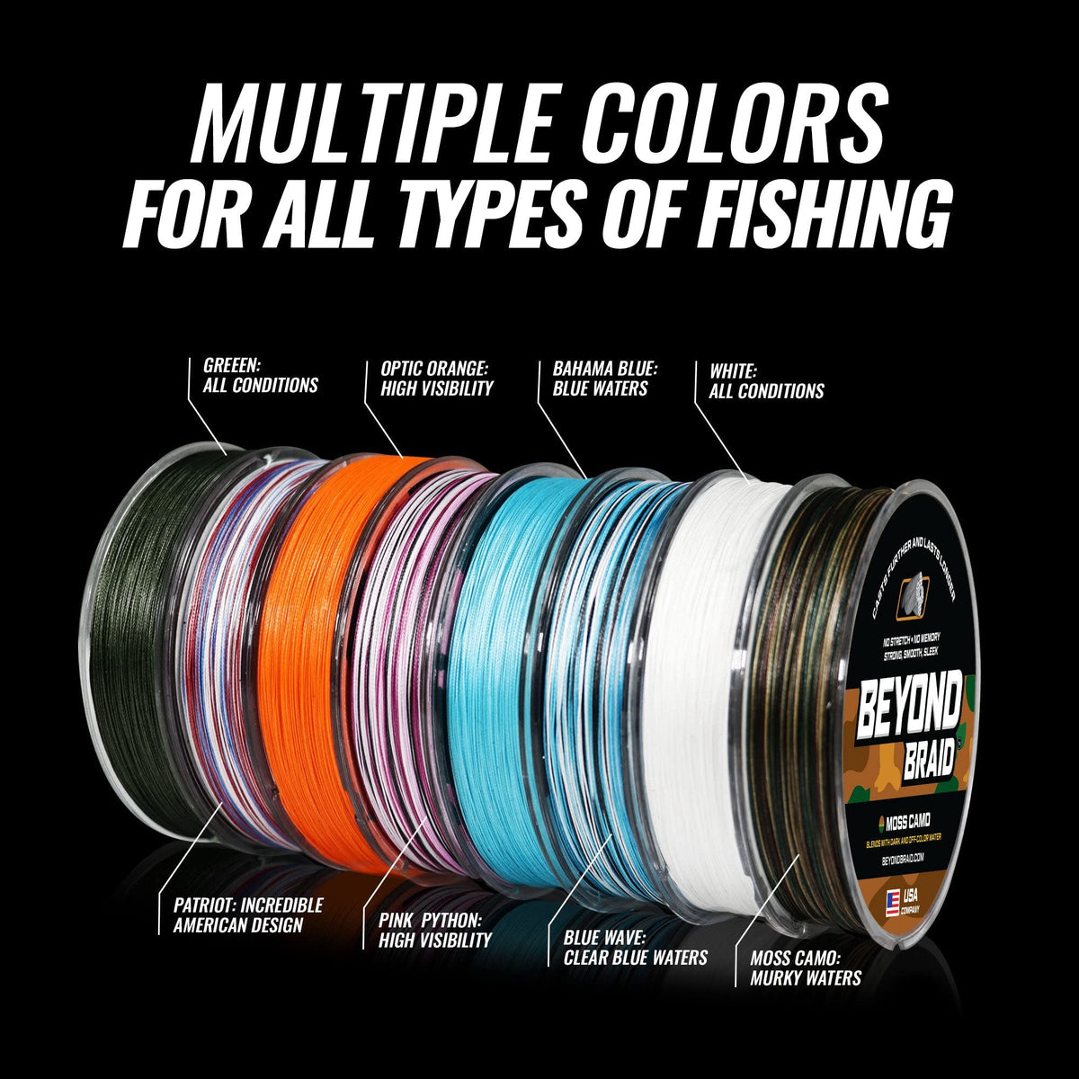 Beyond Braid Moss Camo 500 Yards 8lb