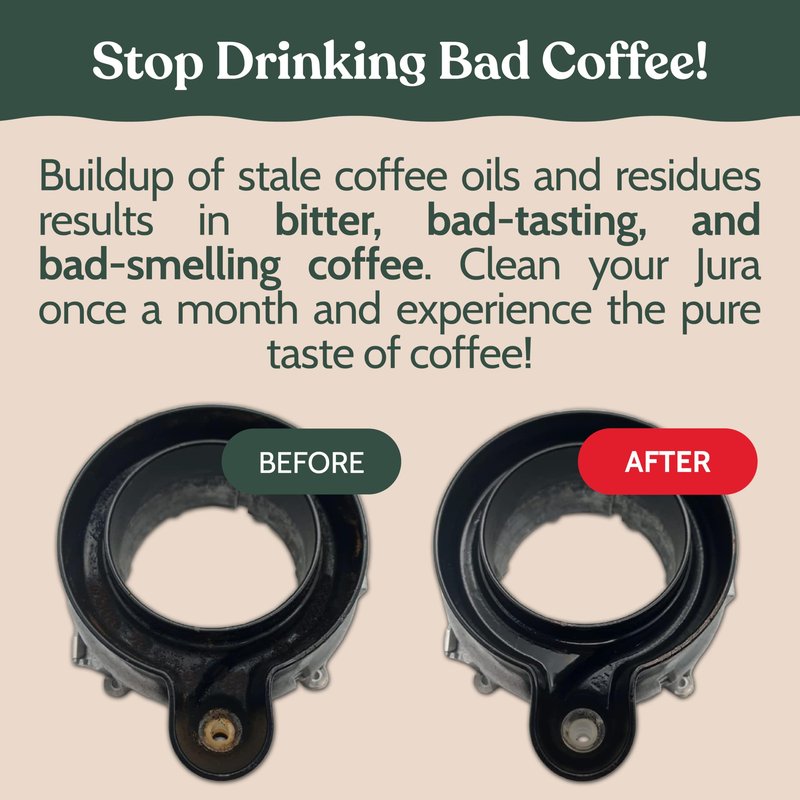 Roobi Compatible Cleaning Tablets for Jura. 24 Jura Cleaning Tablets for Automatic Espresso Coffee Machines. 100% Vegan, Carbon Neutral.