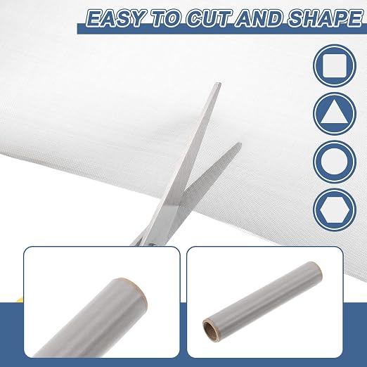 uxcell 80 Mesh 118" x 16" Woven Wire Mesh, 304 Stainless Steel Air Vent Filter