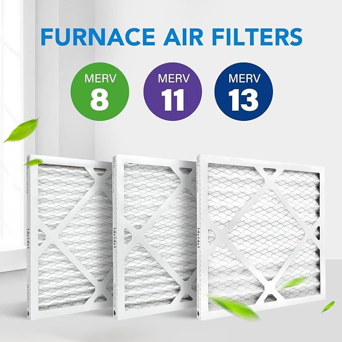 LotFancy 14x14x1 Air Filter MERV 11 4-Pack, Electrostatic Pleated AC Furnace