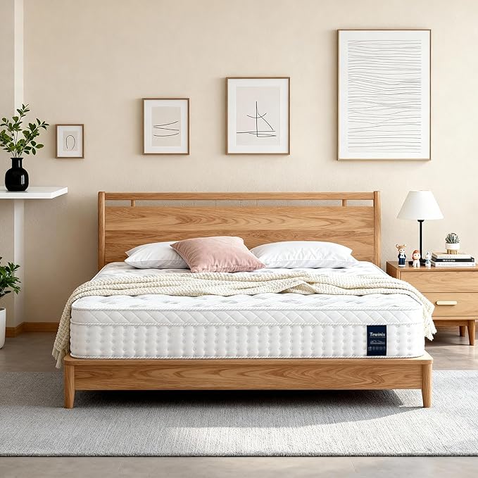 Luxurious Hybrid Mattress, with Built-in Gel Memory Foam, Independent Spring Design, and No Odor (Full, Medium Plush, 14, 14, Inches)