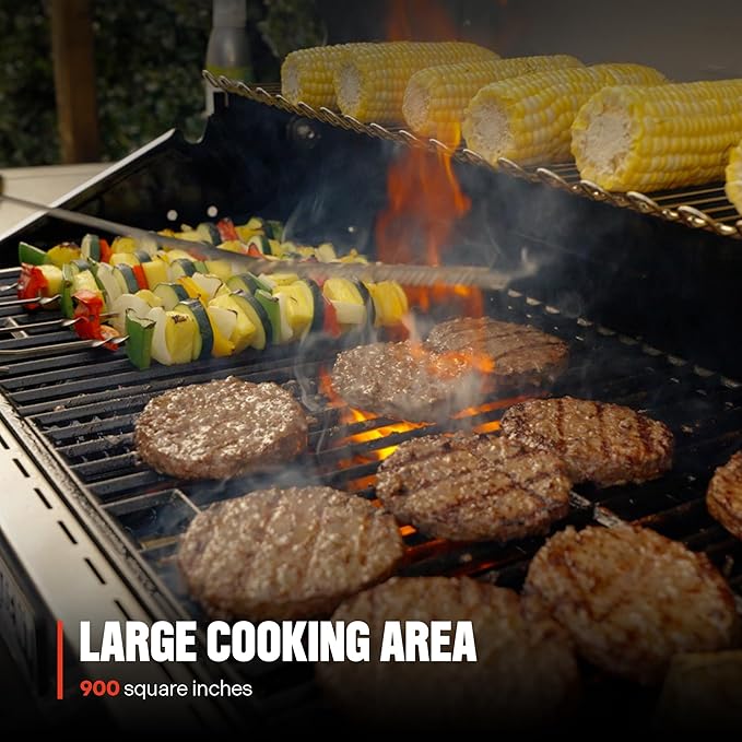 Monument Grills 6+1 Convertible Natural Gas Smart bbq Grill, 6 Burners & 1 Side Burner Stainless Steel Denali 605 with Smart Technology, Knob Controls (Without Conversion Kit)