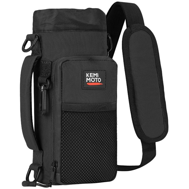 KEMIMOTO Water Bottle Holder Bag, Water Bottle Carrier with Adjustable Shoulder Strap, Water Bottle Pouch Holder for Hiking, Camping, Fishing, Compatible with YETI STANLEY SLM 32 oz, 40 oz, 64 oz