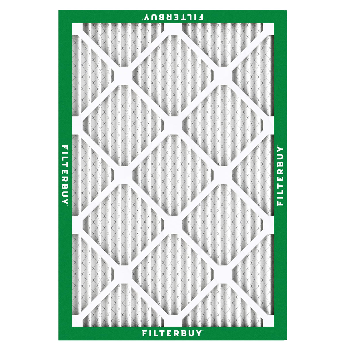 Filterbuy 13x20x1 Air Filter MERV 8 Essential Dust & Allergy Defense (2-Pack), Electrostatic Pleated HVAC AC Furnace Filters Replacement, Made in USA (Actual Size: 12.88 x 19.88 x 0.75)