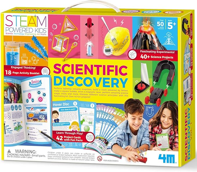 Engaging STEAM Scientific Discovery Kit Volume 1-42 Hands-On Experiments for Kids – Great Educational Activity for Home, Classroom, & After-School Projects