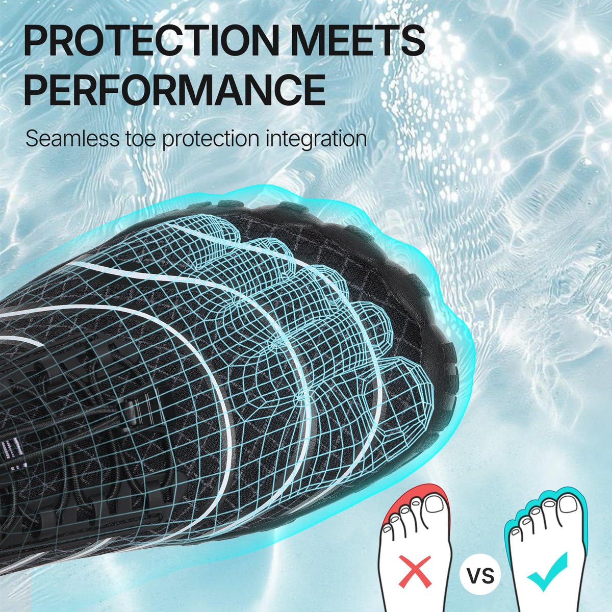 Barefoot Water Shoes Women Adult Hiking Swim Beach River Pool Hike Guarding Shoes Aqua Socks Protective Comfort Wide Toe Box Width Rock Climbing Vacation Outdoor 2025 New