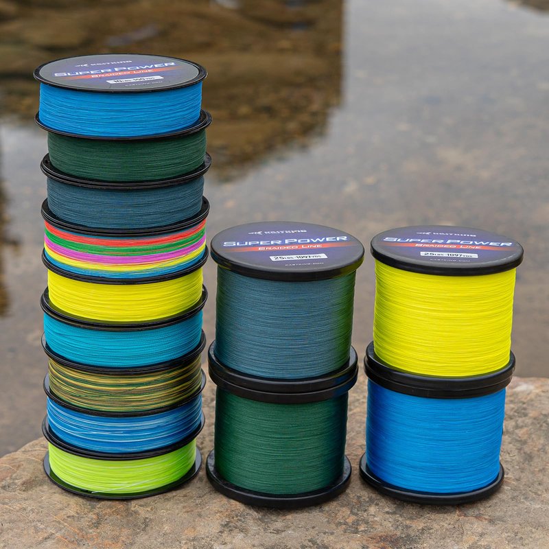 KastKing Superpower Braided Fishing Line, Blue Camo, 65 LB, 300+27 Yds(8 Strands)