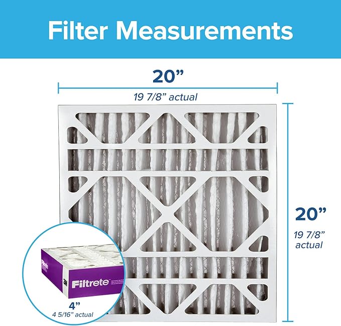 Filtrete 20x20x4, AC Furnace Air Filter, MPR 1550 DP, Healthy Living Ultra