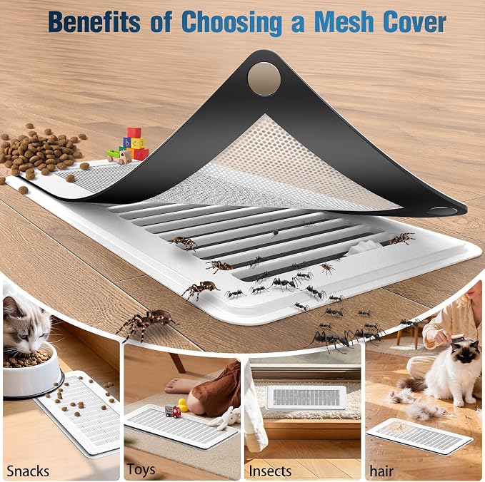 Magnetic Vent Covers with Vent Screen 5.1x11.3 Inch, Ceiling Air Vents to Block