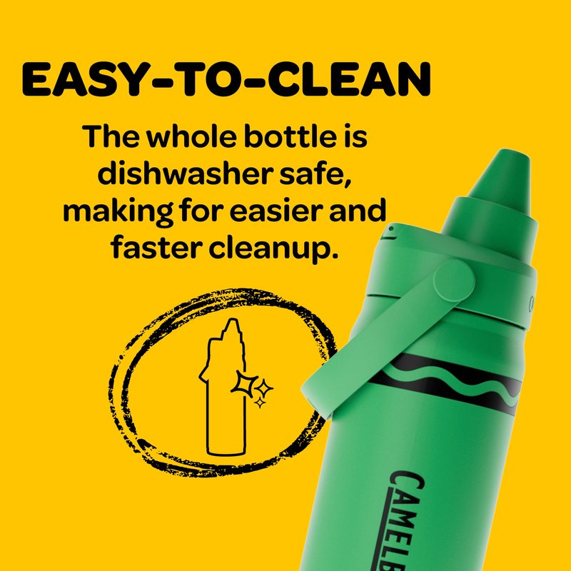 CamelBak Crayola Chug Insulated Stainless Steel Water Bottle, Cold Retention Design with Spill Resistant Chug Lid for Everyday Hydration, 16oz, Sky Blue