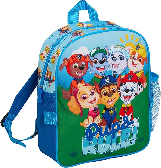 Paw Patrol Backpack with Lunch Bag for Kids School Bag Boys Girls Nursery Rucksack Matching Insulated Bag Set, Blue, One Size, Casual