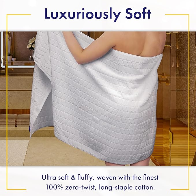 Ultra Soft & Stylish 700 GSM Luxury Bath Towels - 100% Zero-Twist, Long-Staple Cotton - Remarkably Absorbent & Quick Drying - 6 Piece Towel Set (Pewter Grey)