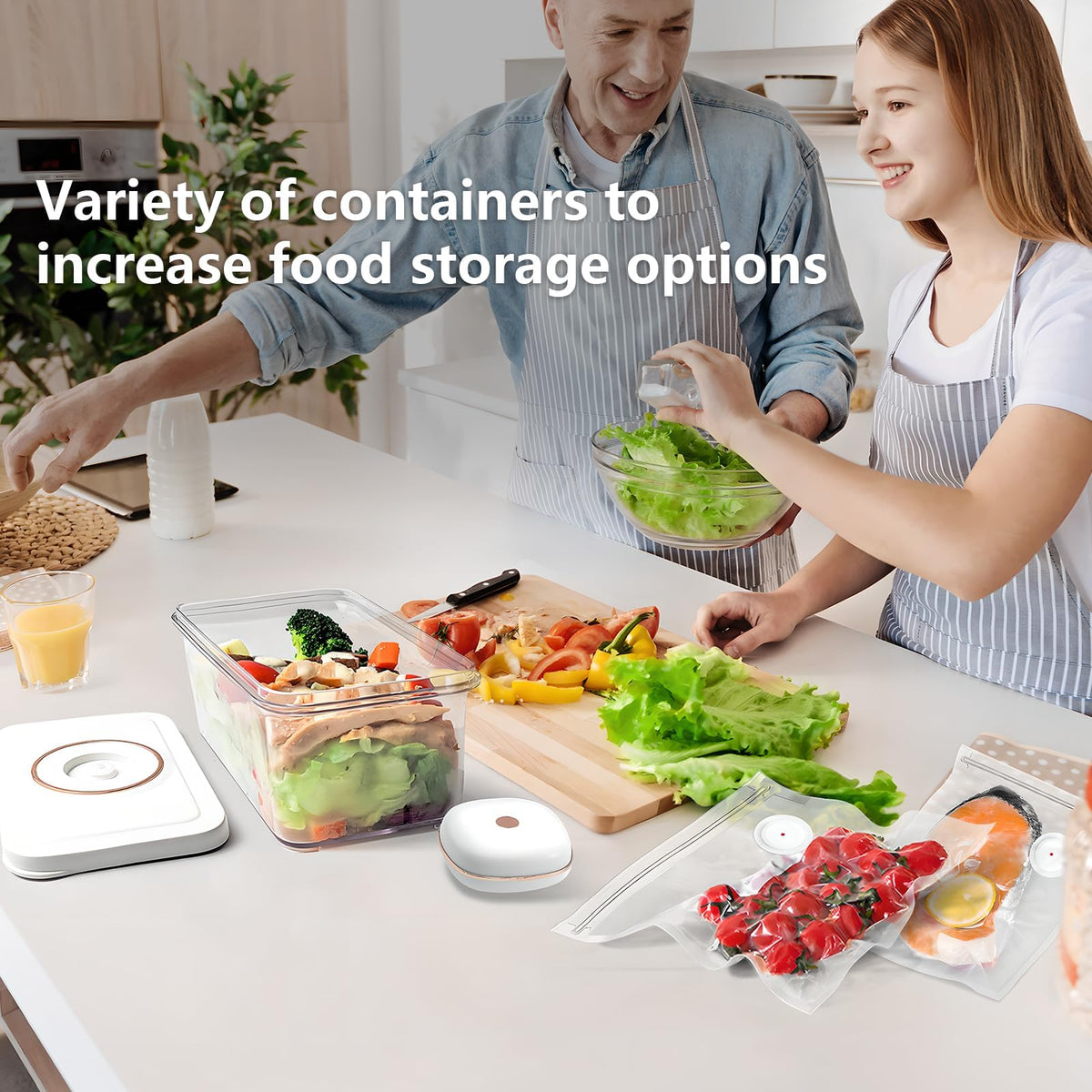 Vixino Vacuum sealer for food, handheld vacuum sealer+ 3 vacuum containers
