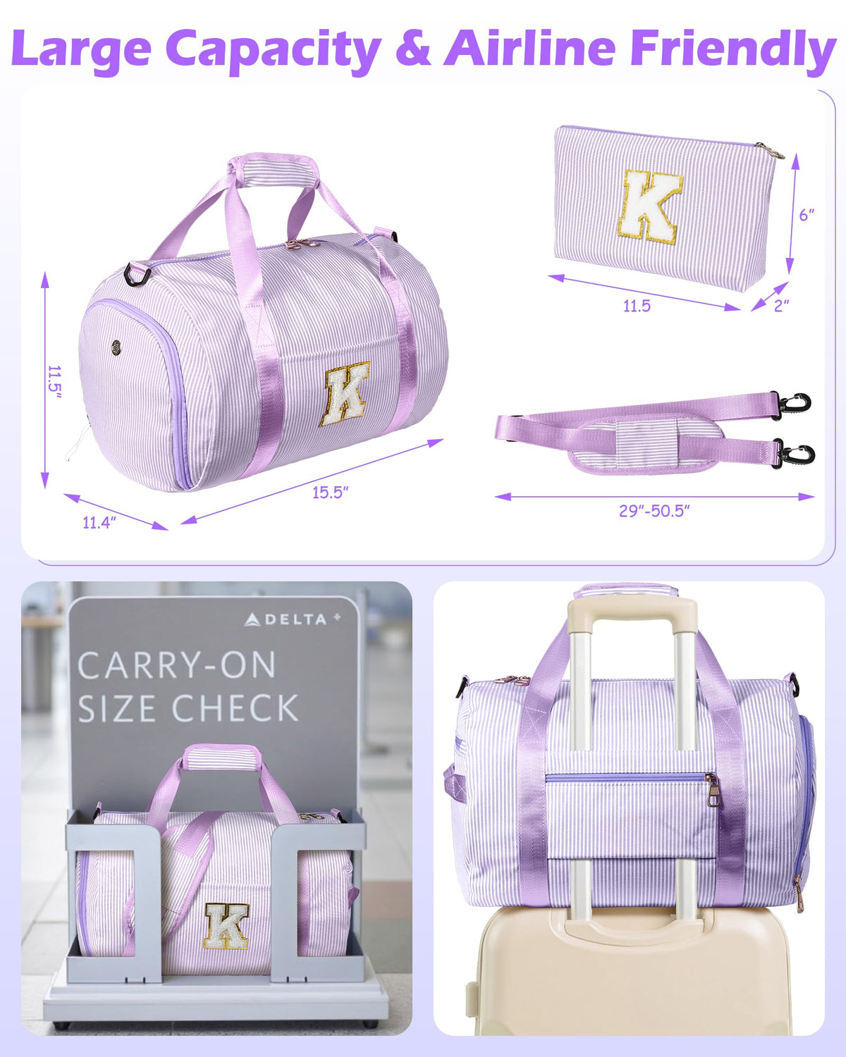 Vogewood Gift for 4 Year Old Girl, Girls Travel Duffle Bag, Kids Duffle Bag
