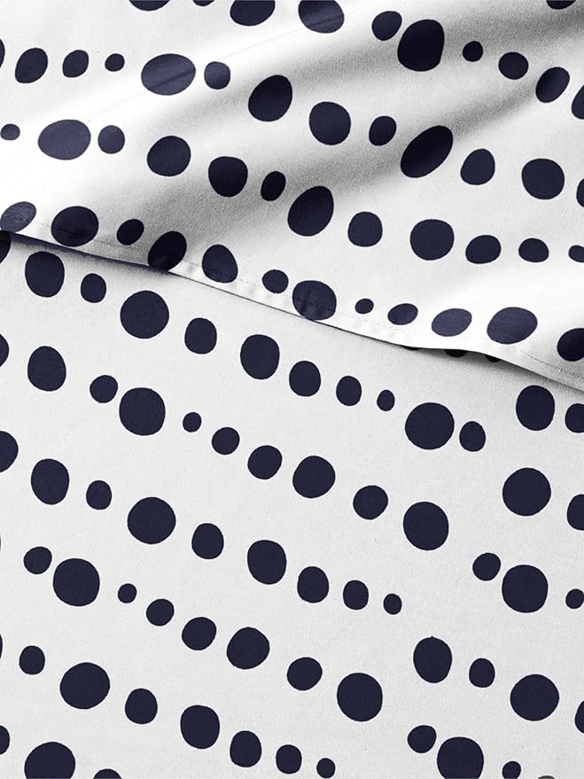 Kids Blue Dots Full 4 Piece Sheet Set - Boys, Girls, Teens, Toddler - Easy Fit Deep Pockets - Breathable, Hotel Quality Bedding Sheets - Machine Washable - Wrinkle Free - Cute, Cozy, Soft - CGK Linens
