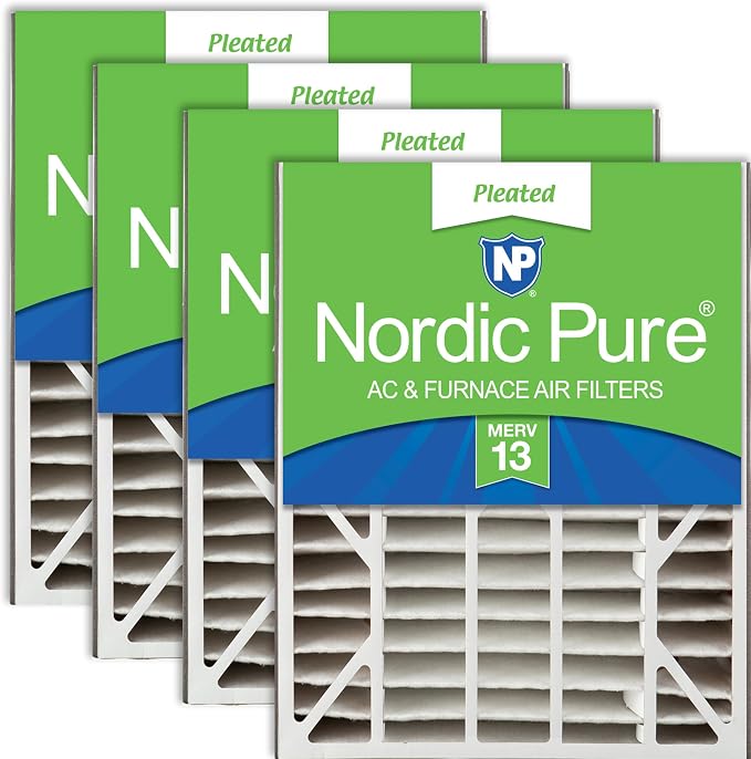 Nordic Pure 20x25x5 Air Bear Replacement 266649-102 MERV 13 Air Filters 4 Pack