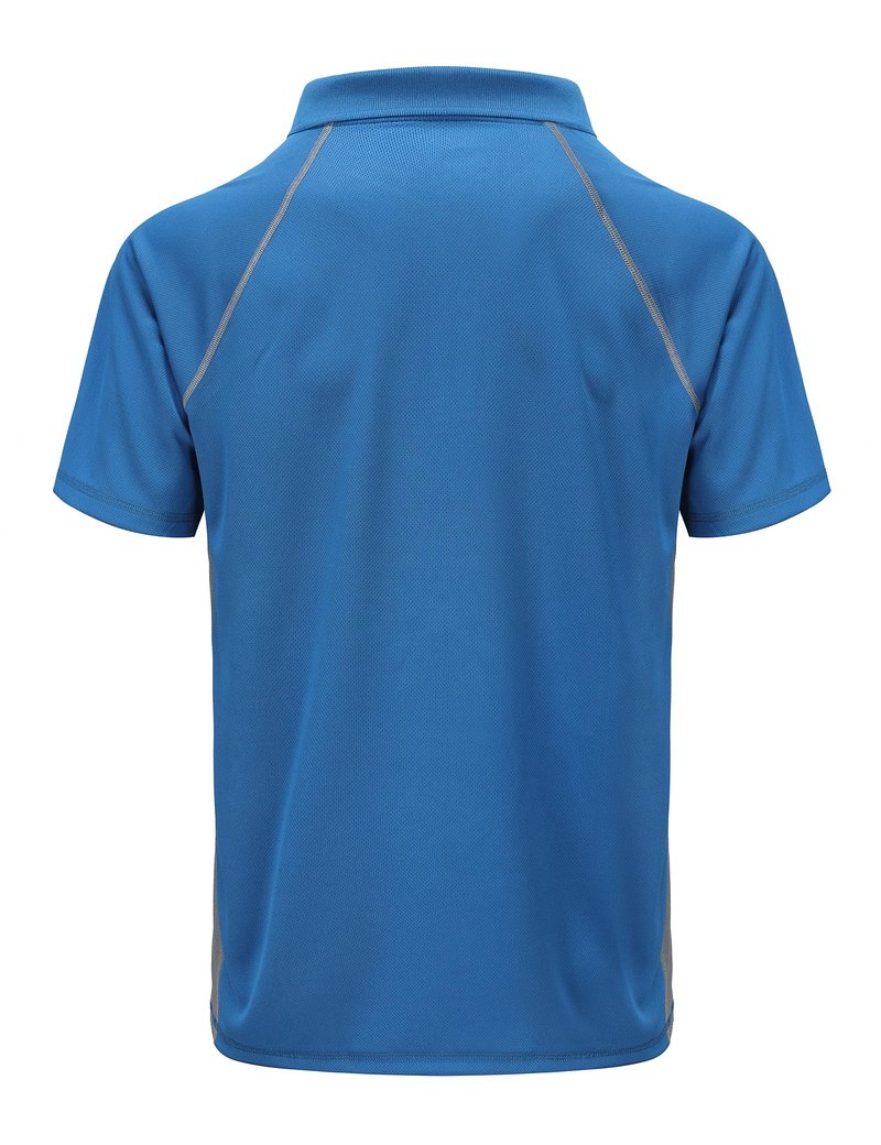 Men's Golf Polo Shirts Short Sleeve Dry Fit Moisture Wicking Performance T Shirts Athletic Casual Golf Collared Shirt Blue L