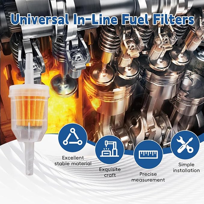 36 Pack Gas Inline Fuel Filter 1/4 x 5/16 Replacement
