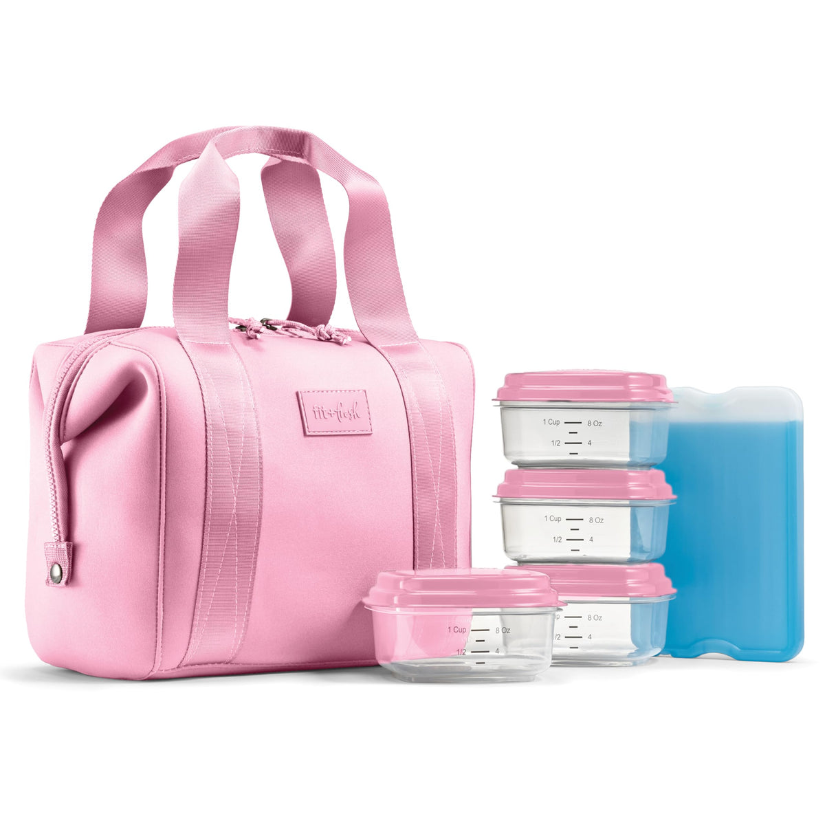 Fit & Fresh Remi Neoprene Lunch Bag for Women w/Ice Pack & Containers