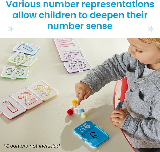 hand2mind Sensory Number Trays, Learning Numbers for Kids, Fine Motor Activities, Counting Toys for Sensory Seeking Kids, Texture Toys, Pre-Writing Skills for Toddlers, Montessori Math Materials