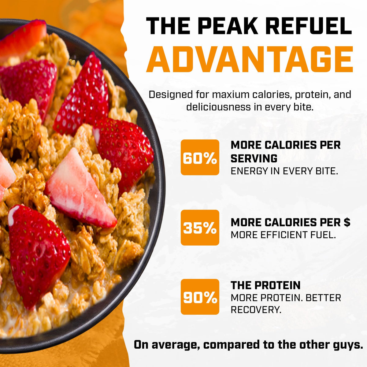 Peak Refuel Strawberry Granola 2-Pack | Freeze Dried Backpacking, Camping & Emergency Prep Food | 2 Servings Pouches