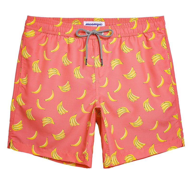 maamgic Mens Swim Trunks Quick Dry Swim Shorts with Mesh Lining Funny Swimwear Bathing Suits 7inch Banana Small