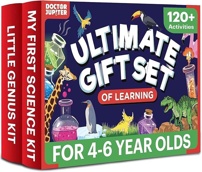 Doctor Jupiter Ultimate Gift Set of Learning| Set of ‘My First Science Kit’, ‘Little Genius Kit’ for Kids Ages 4-6|Birthday Gift for Boys, Girls| STEM Learning & Education Toys for 4,5,6 Year Old