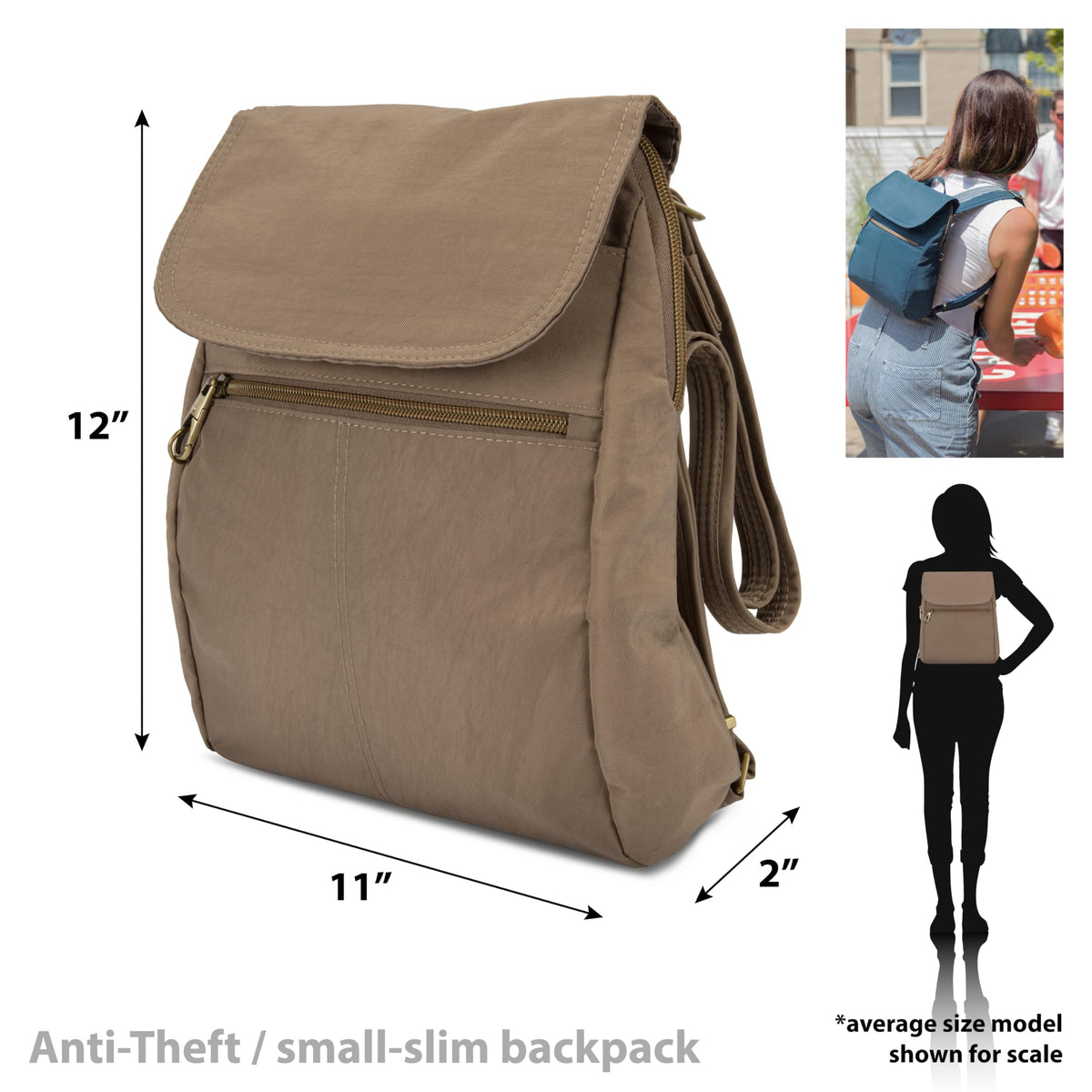 Travelon Anti-Theft Signature Slim Backpack